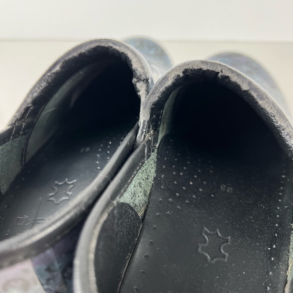 DANSKO Iridescent Silver Purple Bubbles Water Drop Professional Clogs SZ 38 - Picture 5 of 10